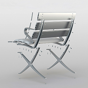 Konstantin Grcic suma Bench B a la colección Extrusions, editada por BD Konstantin Grcic suma Bench B a la colección Extrusions, editada por BD