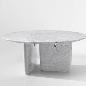Mármol blanco y negro para la mesa de Barber y Osgerby deB&B Italia