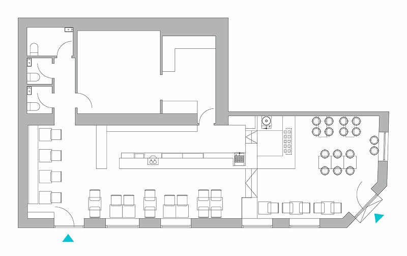 Restaurante y heladería La Piadina, de Nan Arquitectos