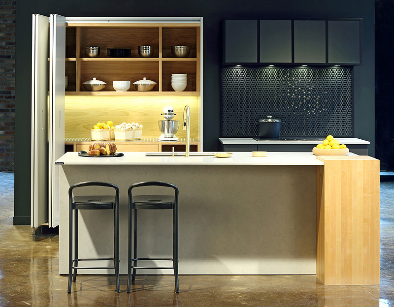 Cocina modular con suave aire industrial, de Cuisines Steam